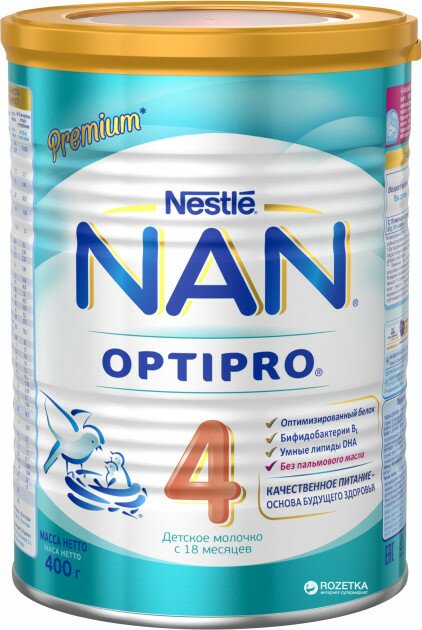 Детское молочко NAN 4 Optitro, 400 гр
